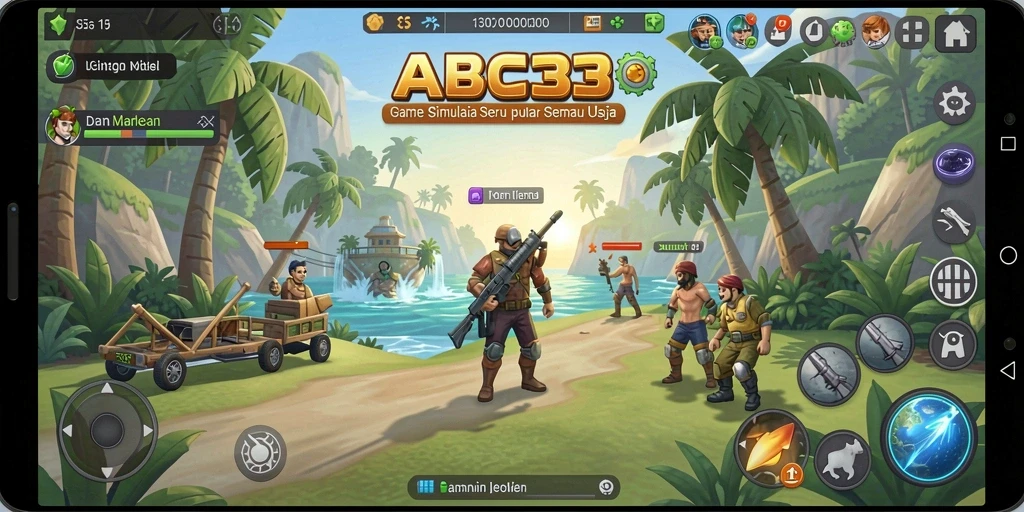 Menampilkan gameplay menarik ABC33 dengan berbagai pilihan simulasi.