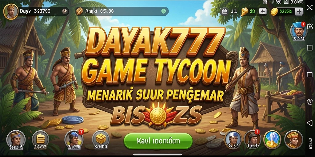 Tampilan gameplay DAYAK777 yang penuh warna dan menarik.