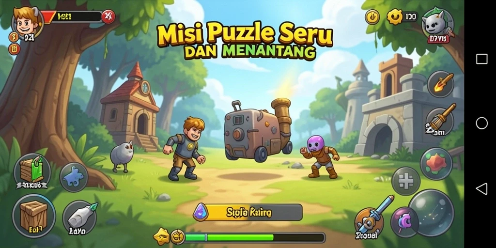Screenshot gameplay DY01 yang menampilkan puzzle menarik dan tantangan seru.
