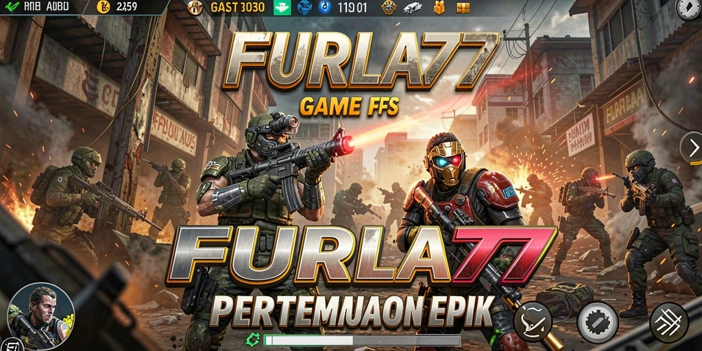 Tampilan menegangkan dari pertempuran dalam FURLA77 dengan gameplay dinamis.