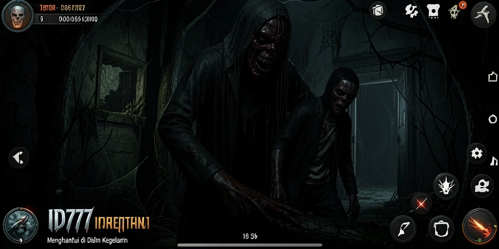 Screenshot menunjukkan suasana mencekam dari gameplay ID777.