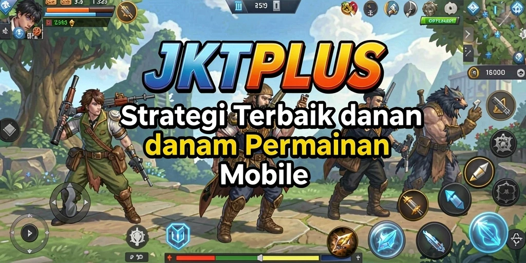 Screenshot utama JKTPLUS menampilkan pertempuran strategis yang intens.