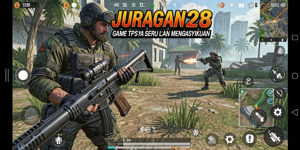 Tangkapan layar JURAGAN28 menunjukkan aksi tembak-menembak yang mendebarkan.