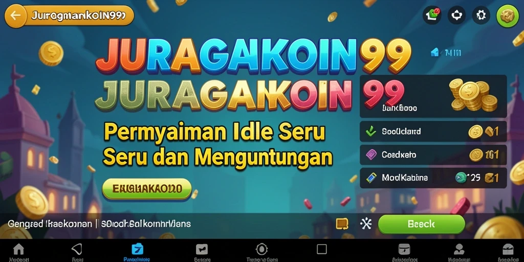 Screenshot menunjukkan gameplay seru JURAGANKOIN99 yang interaktif.