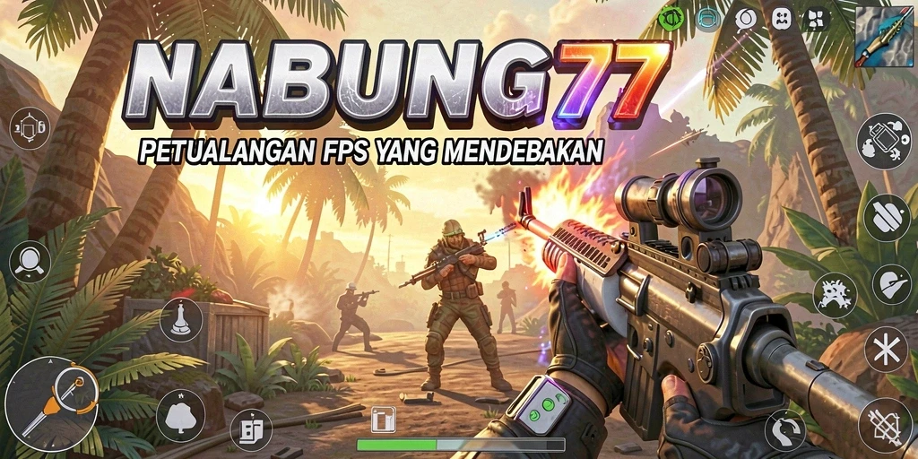 Gameplay intens dan dramatis NABUNG77 dalam aksi FPS.