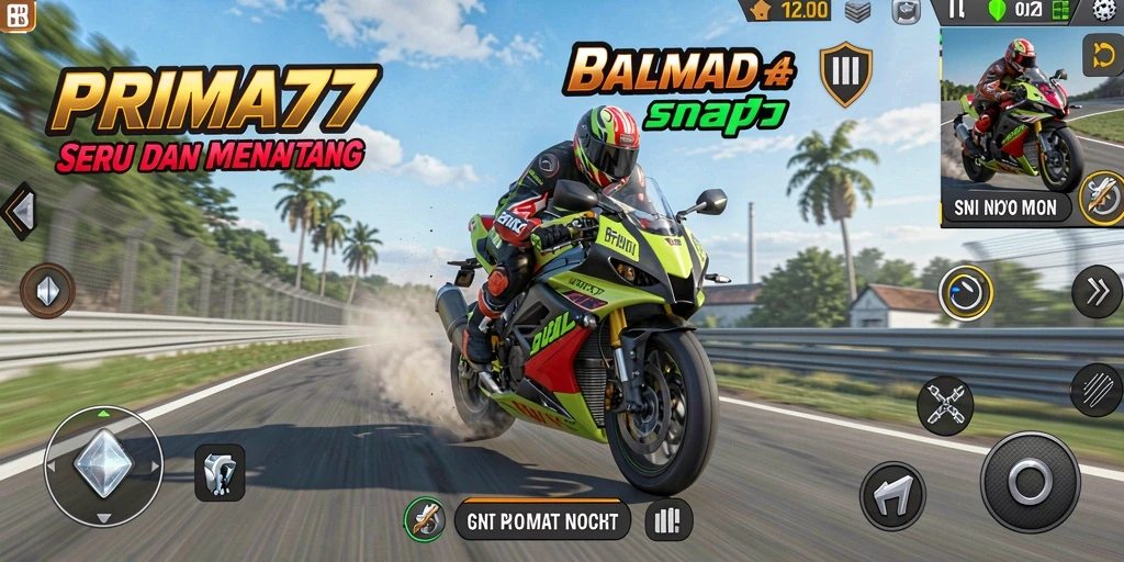 Gameplay seru balap motor di PRIMA77 yang menegangkan.