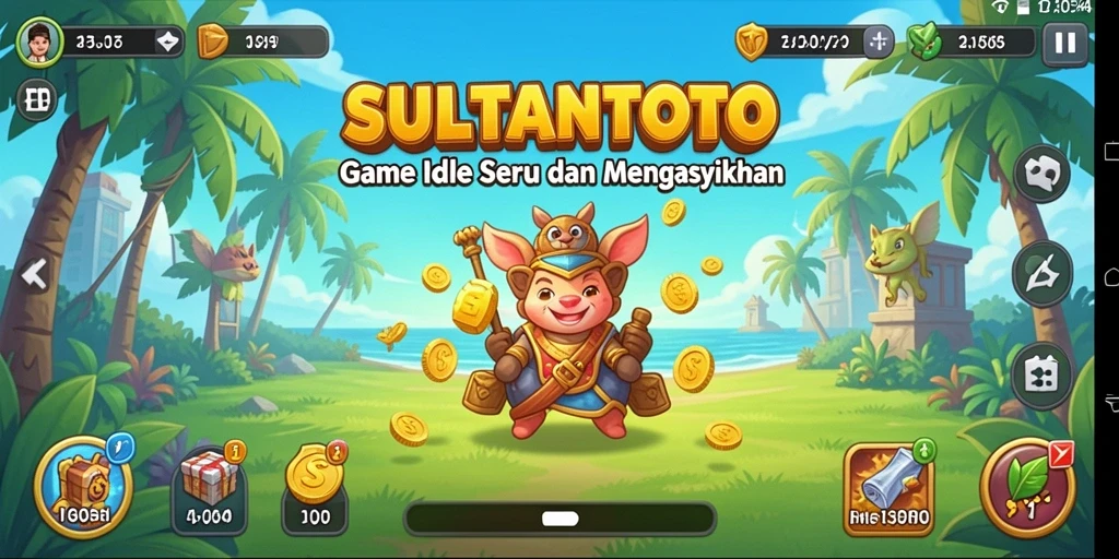 Screenshot gameplay SULTANTOTO menampilkan pengelolaan bisnis yang menarik.