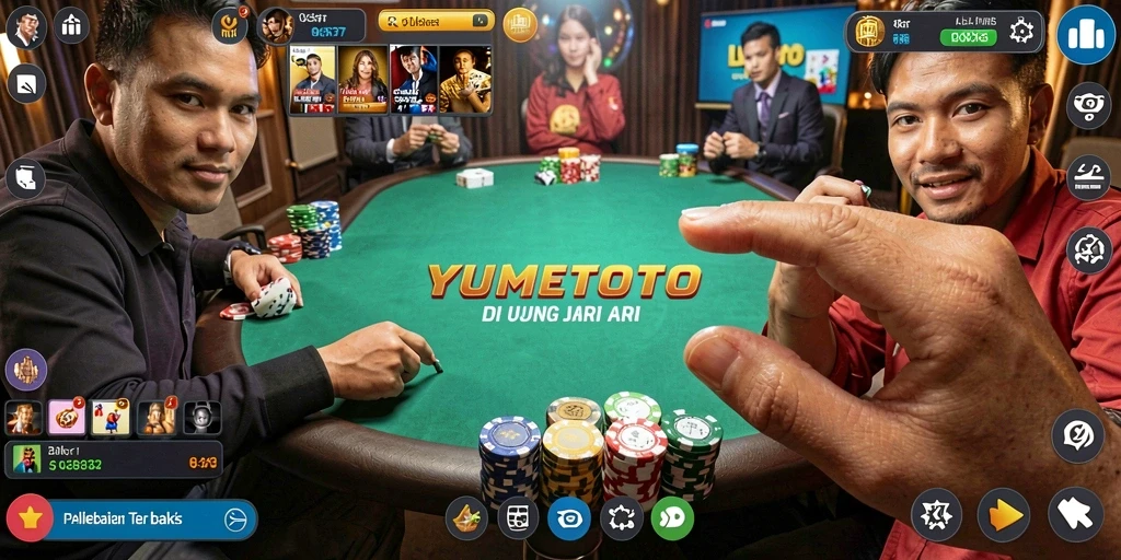 Gameplay seru dan mendebarkan di YUMETOTO Poker.